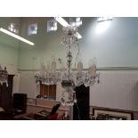 CUT AND MOULDED GLASS CHANDELIER