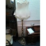 VICTORIAN BRASS STANDARD LAMP