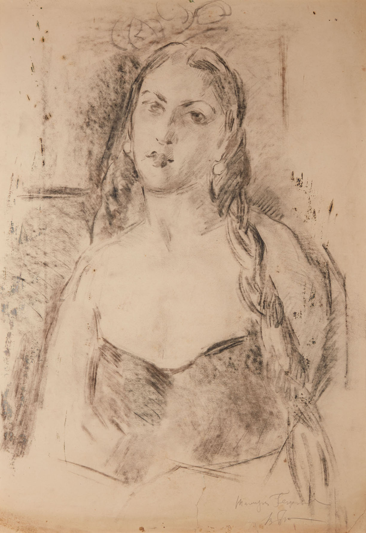 VASSILY GRIGORIEV (1895 – 1982) - Portrait of a woman signed and indistinctly [...] - Image 6 of 6