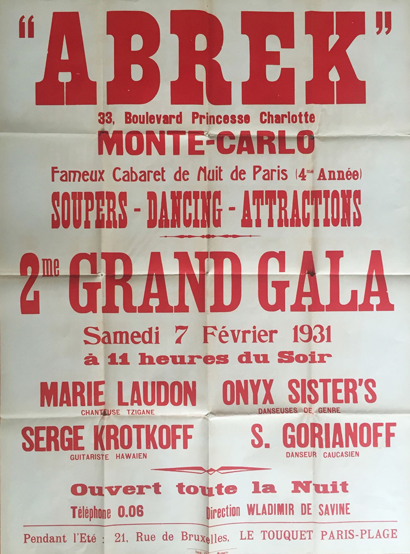 Archives of Savin, V.V. - the owner of Cabaret Abrek in Monte Carlo. - Six posters of [...] - Bild 10 aus 18