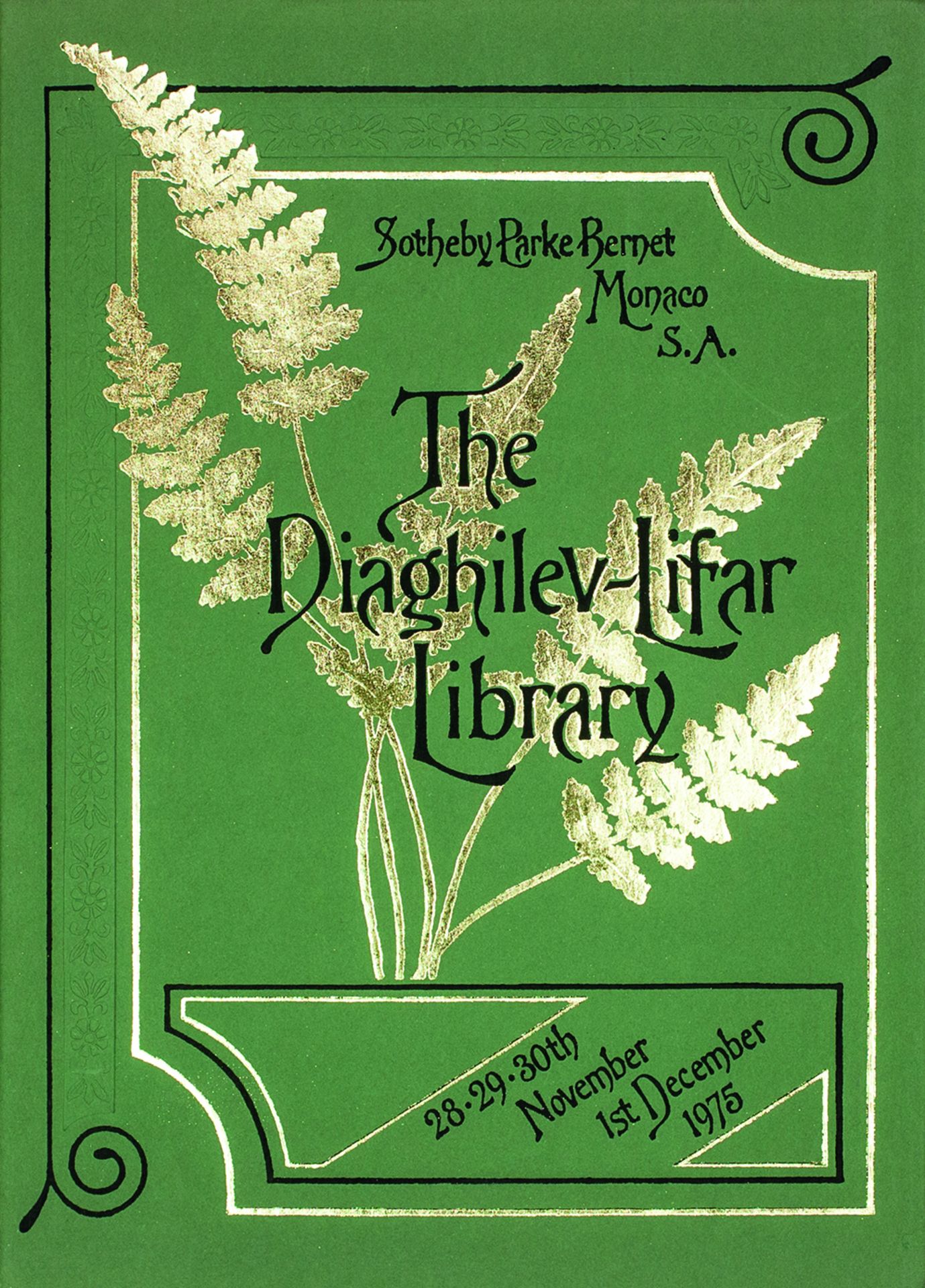 The Diaghilev-Lifar Library : Sotheby Parke Bernet Monaco S.A. - London, 1975. 4o, [...]