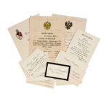 MENUS - CELEBRATIONS OF THE REGIMENT 14 documents. - Dîner de l’Ambassade de [...]