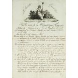 ITALY ARMY - Letter signed by the Commissioners of the Executive Directory to the [...]