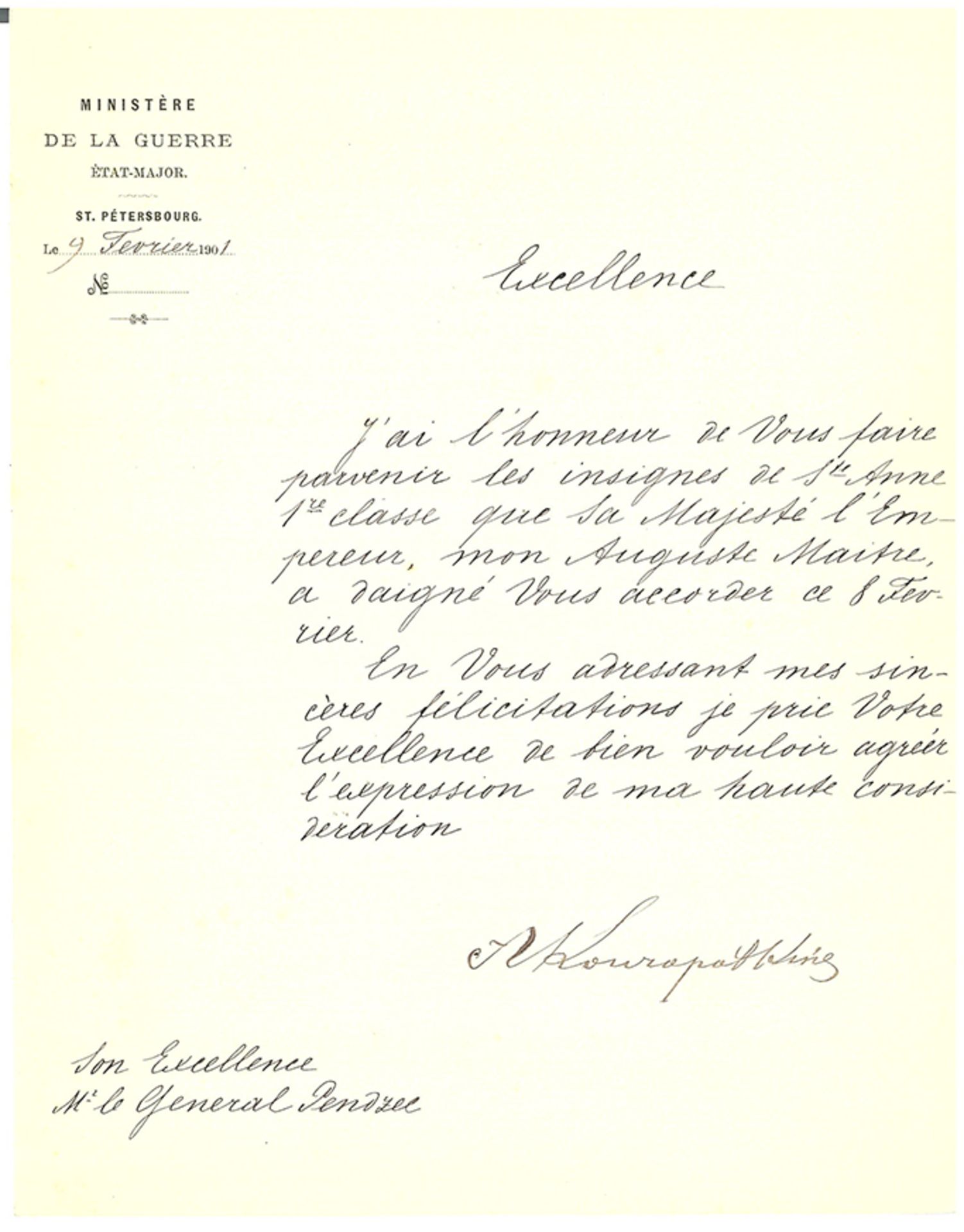 DECORATIONS RUSSES - Brevet de l’Ordre de Ste-Anne, 1ère classe. St-Pétersbourg, [...] - Bild 5 aus 11
