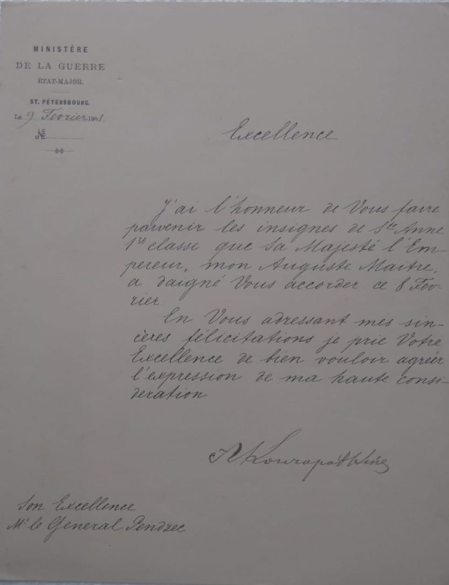 DECORATIONS RUSSES - Brevet de l’Ordre de Ste-Anne, 1ère classe. St-Pétersbourg, [...] - Bild 11 aus 11