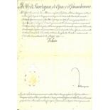 Victor Amadeus of Savoy. 1773-1796. - King of Sardinia. 2 signed pieces. Charge of [...]