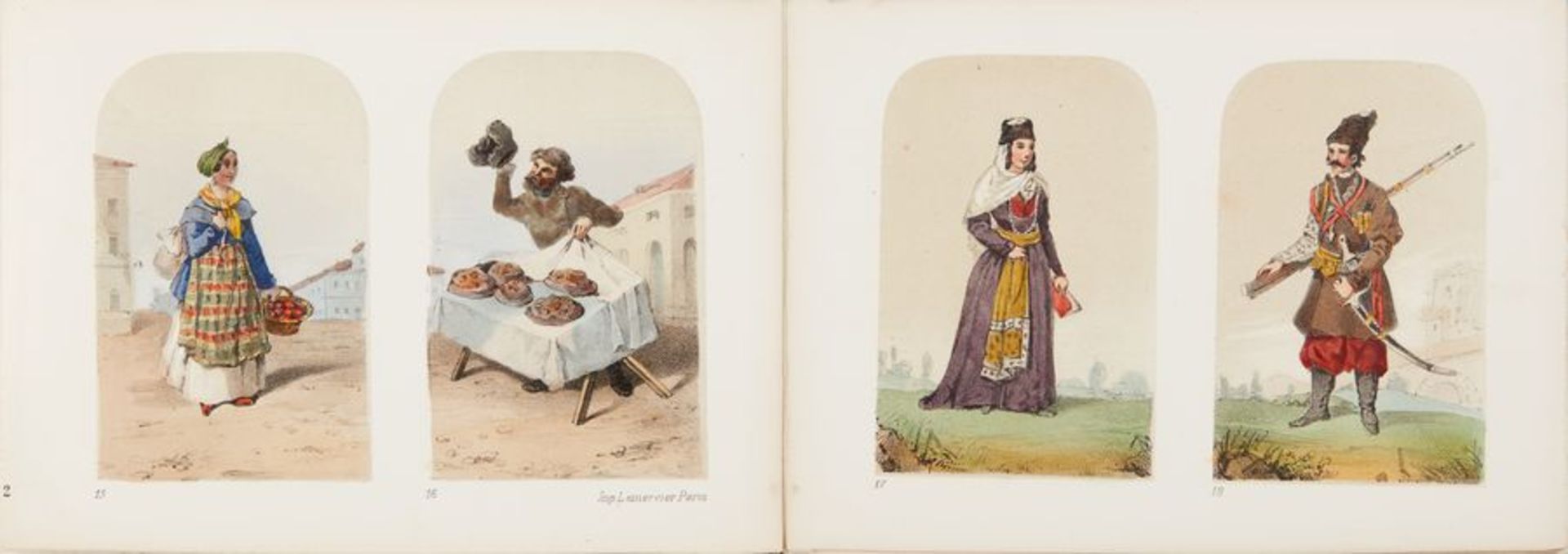 [COSTUMES – RUSSIE]. Compilation of lithographs, Russian costumes, Paris, [...] - Bild 2 aus 2