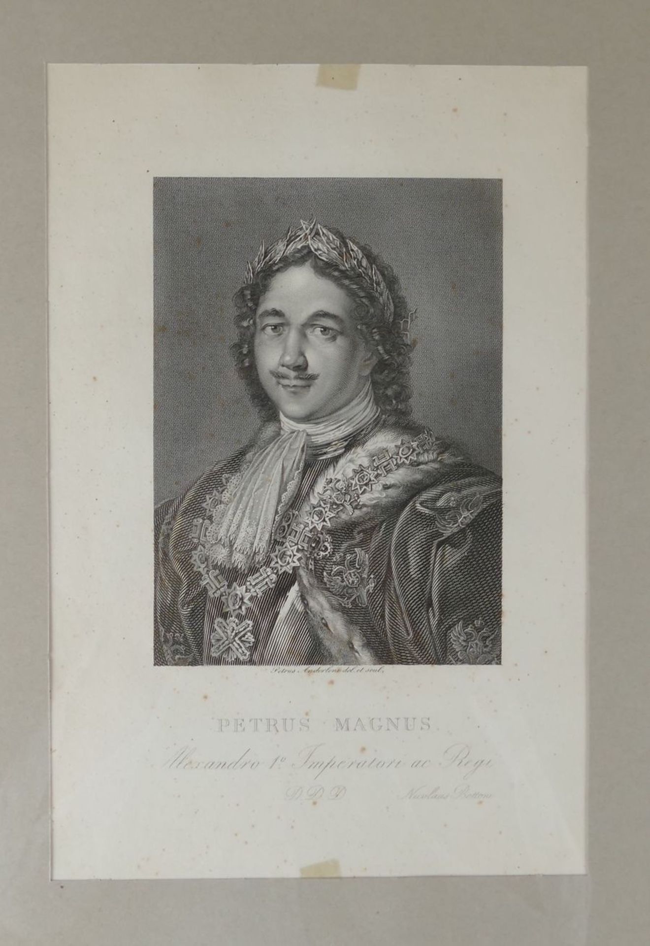 Emperor Peter I. Engraving, Peter Anderloni (1785-1849). First quarter of the XIX [...]