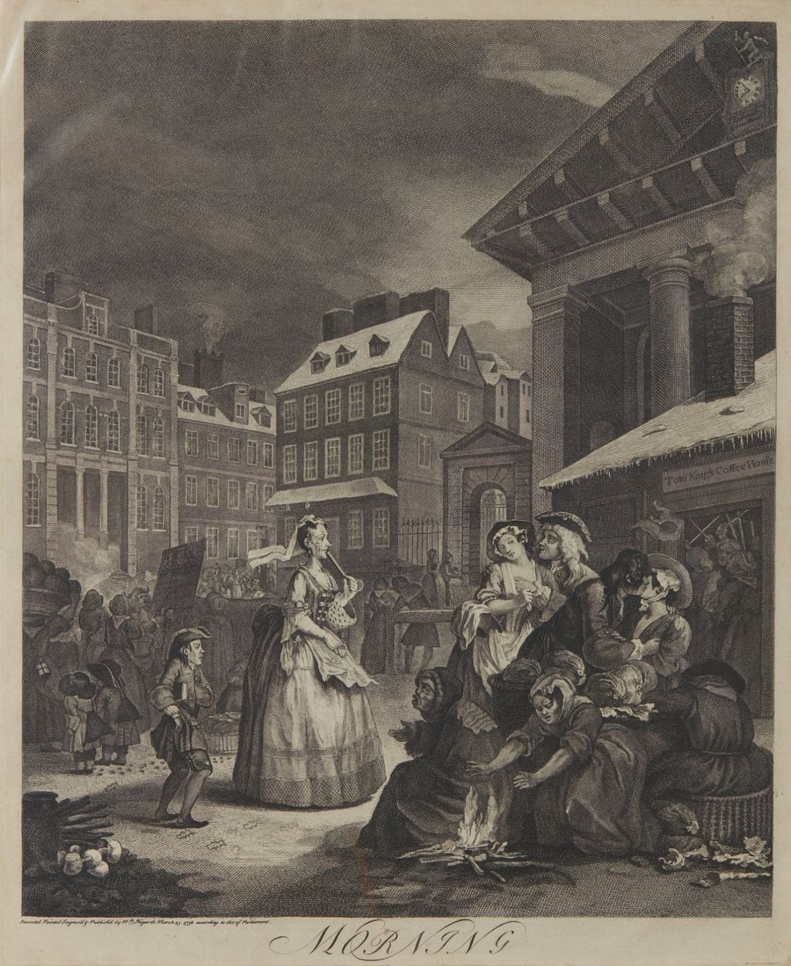 William HOGART (1697- 1764) - The four times of the day 4 engravings, 1738 49 x 41cm - - Bild 2 aus 4