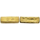 China, Dynasty Quing, 1644-1911 Gold ingot (Sycee),ND, Tien-Tsin, AU 312 g. [...]