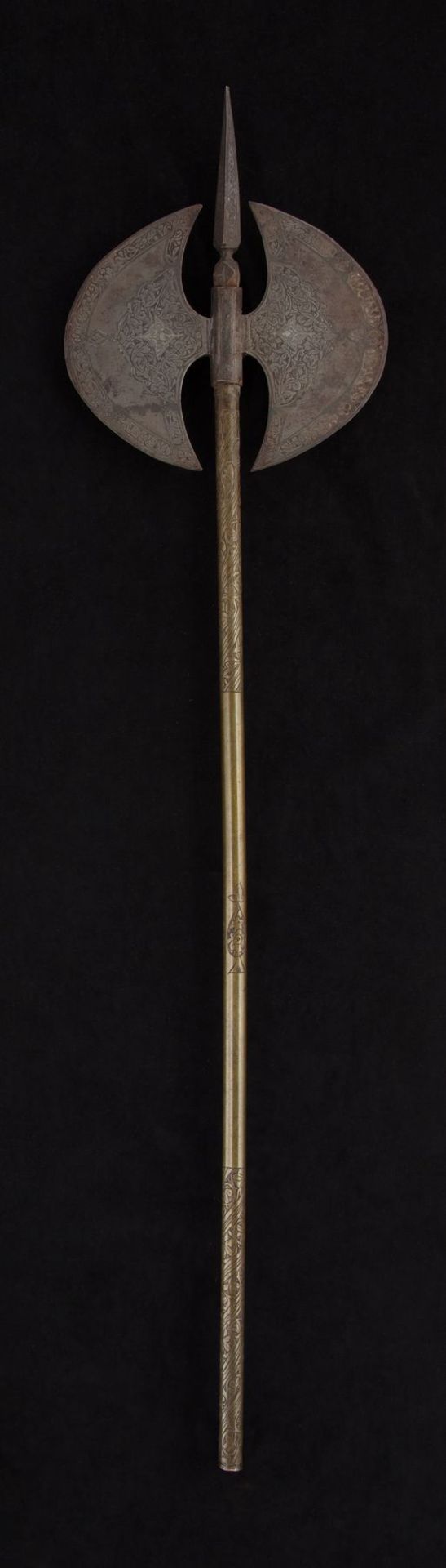 Indo-Persian ceremonial ax, based on the “Labrys” with a double blade. Overall [...]