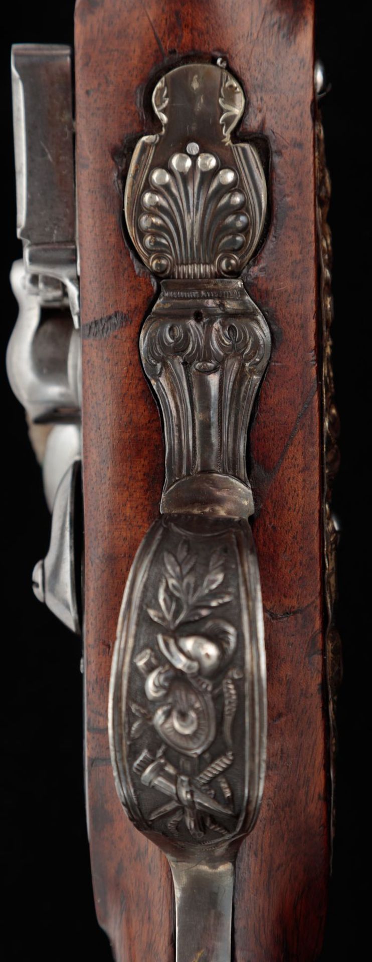 French hunting ri e with a intlock, circa 1800, with a silver instrument. Overall [...] - Bild 7 aus 10