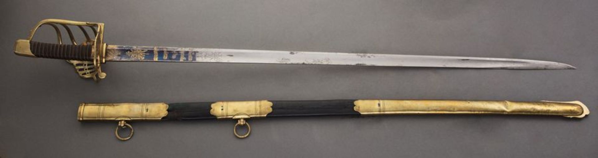 Sabre (broadsword) French of cer, dragoon sample of 1784, with a German [...] - Bild 2 aus 2