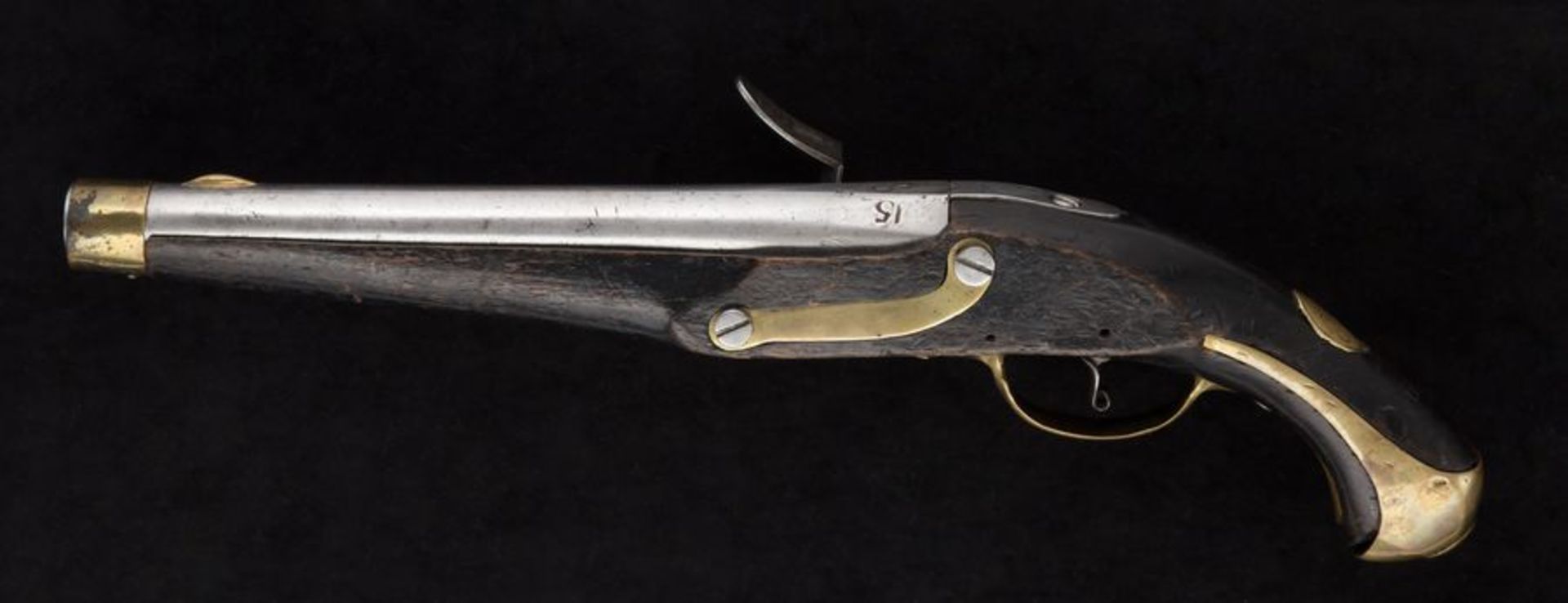 Russian soldier’s pistol, model of 1809, with intlock. Overall length - 43.3 cm; [...] - Bild 2 aus 9