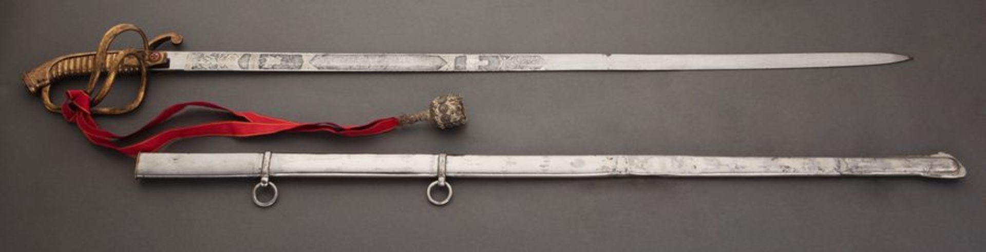 Russian naval of cer’s award Sabre based on the sample of 1855, with lanyard, with [...]