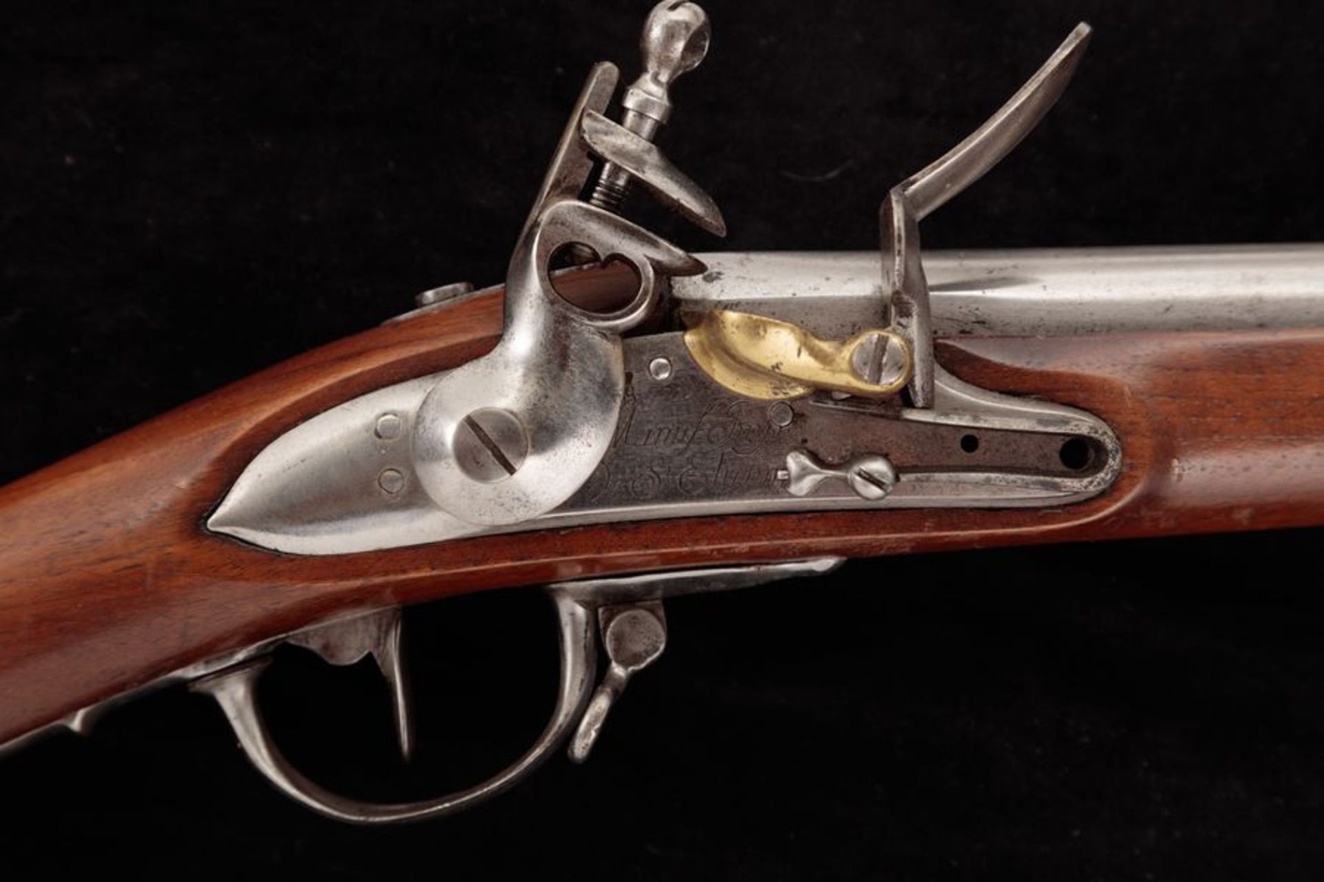 French ri e with a intlock, model 1777. Overall length - 151.2 cm; barrel - 113.4 cm; [...] - Bild 2 aus 5