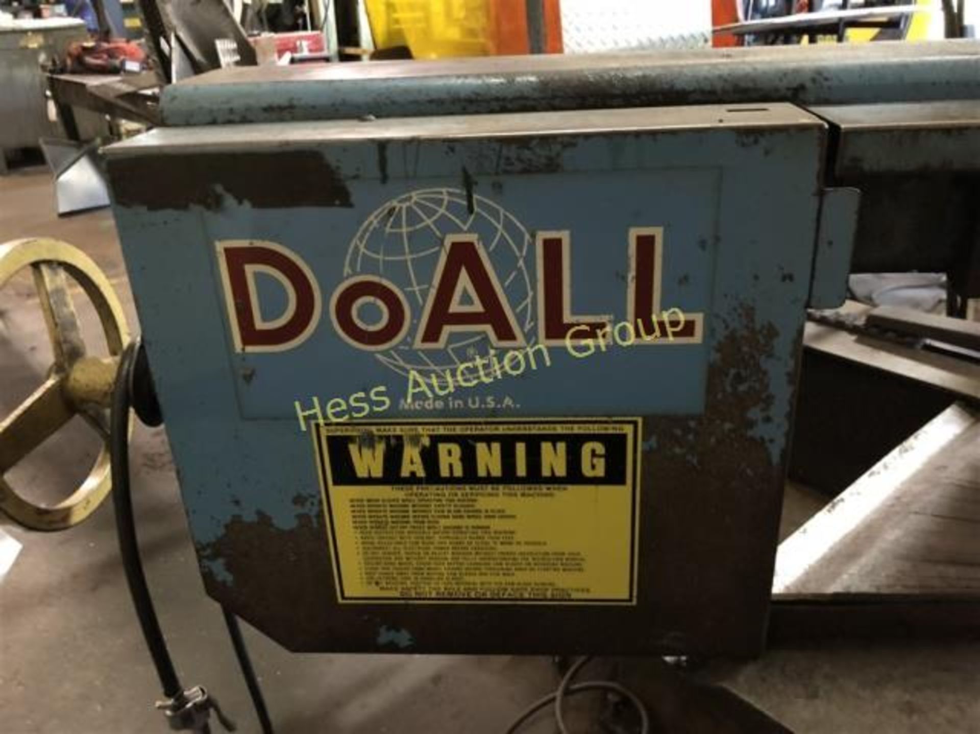 DoAll Horizontal Metal Cutting Bandsaw 12" Wide X - Image 3 of 4
