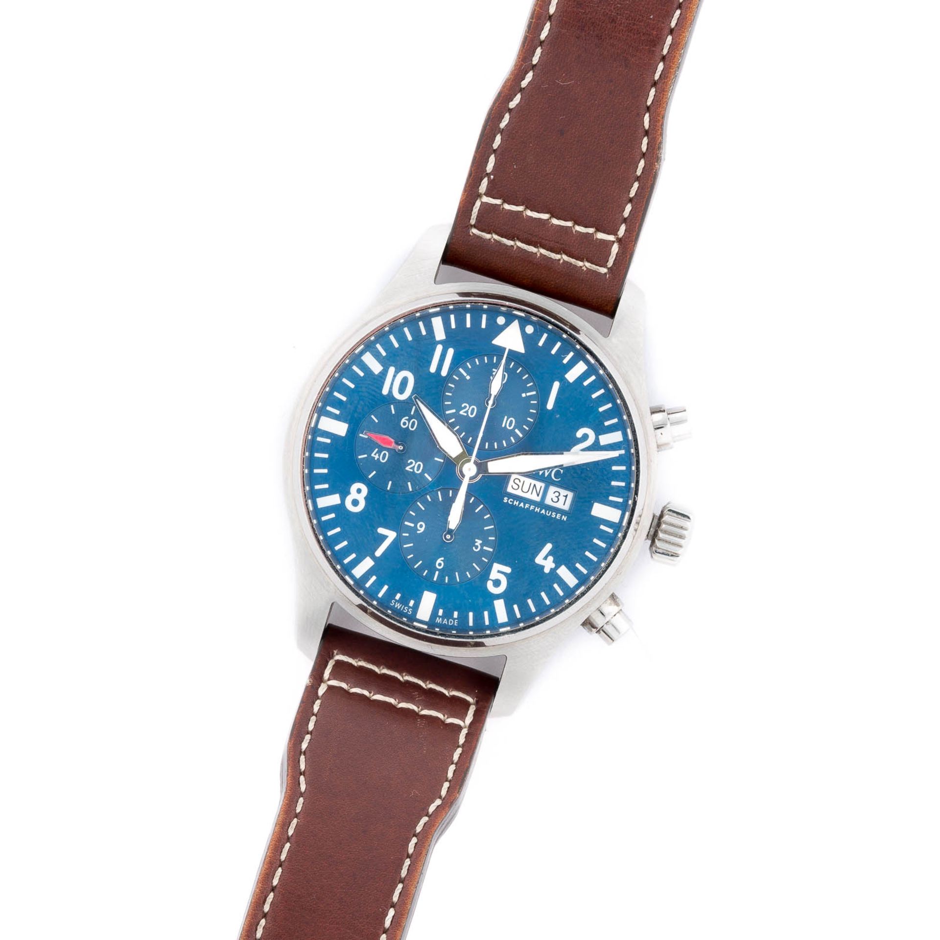 FLIEGERUHR-CHRONOGRAPH 'IWC SCHAFFHAUSEN - EDITION LE PETIT PRINCE' Schweiz, 20. Jh. Stahl.