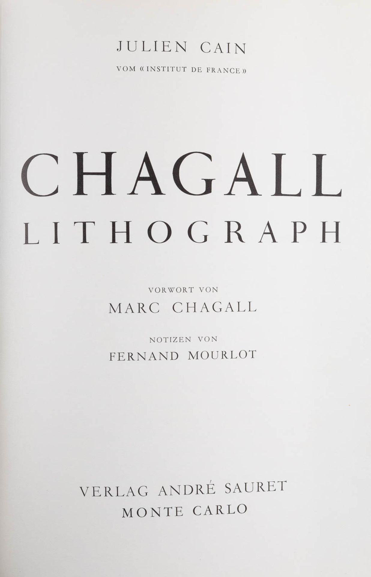 MARC CHAGALL 1887 Witebsk - 1985 Paul de Vence 'CHAGALL LITHOGRAPH' (SECHS BÄNDE DES - Bild 3 aus 19