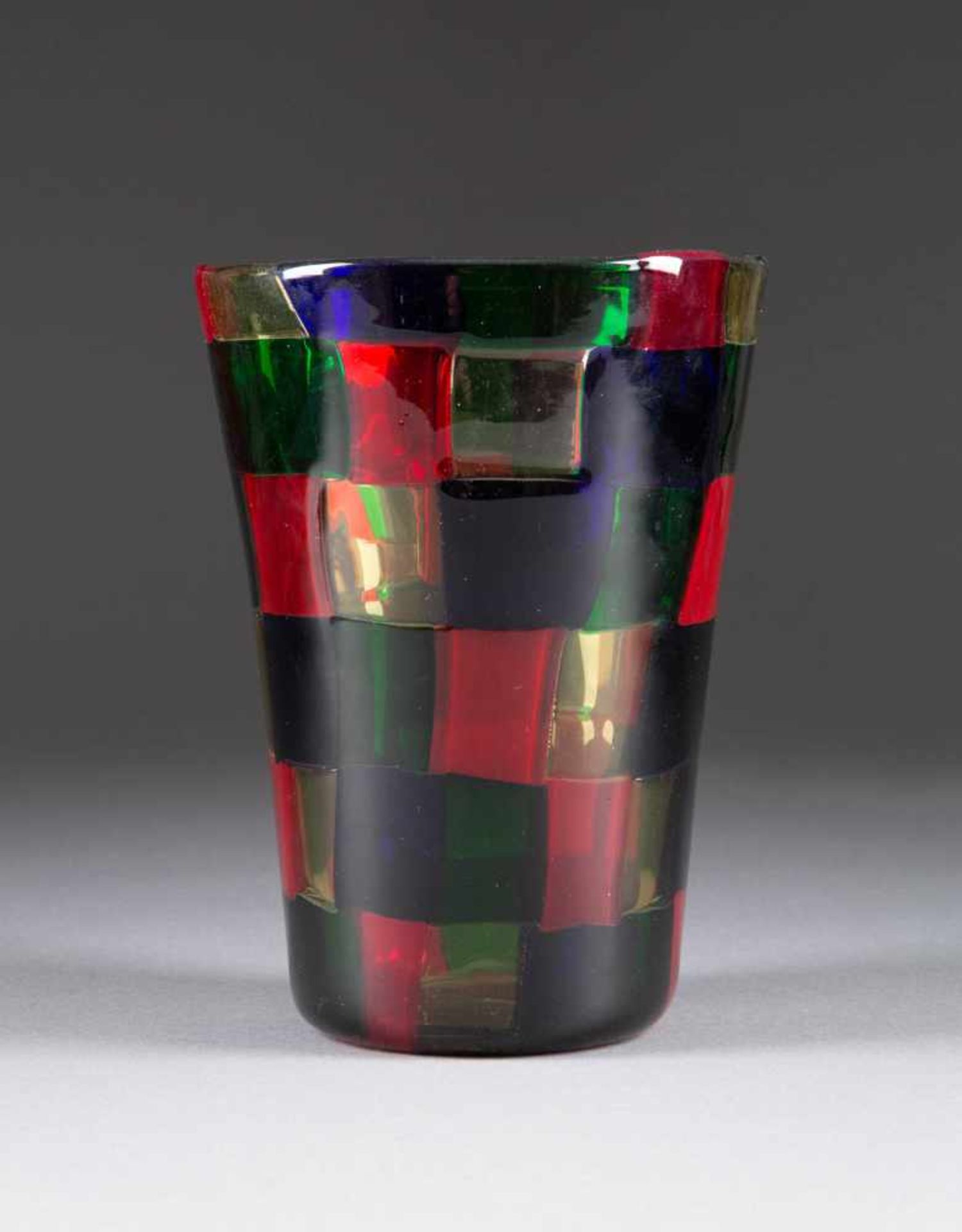 FULVIO BIANCONI 1915 Padua - 1996 Mailand VASE 'PEZZATO' Farbloses Glas mit dicht aufgeschmolzenen