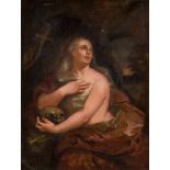FLÄMISCHER MEISTER Tätig um 1700 oder später MARIA MAGDALENA IN DER WILDNIS Öl auf Leinwand. 45 cm x