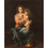 BARTOLOMEO ESTEBAN MURILLO (NACHFOLGER) 1618 Sevilla - 1682 ebenda MARIA MIT DEM CHRISTUSKNABEN Öl