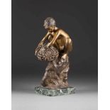 ACHILLE D'ORSI Neapel 1845 - ebenda 1929 Pescatorello (Fischerknabe) Bronze, dunkel, teils
