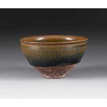 TEESCHALE (JIANZHAN) China, Song-Dynastie Keramik, schwarz-braune Hasenfell-Glasur. H. 7 cm, D.
