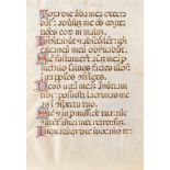 MISSALE-FRAGMENT Frankreich (?), 16. Jh. Einzelseite mit lateinischem Text in Braun und Rot sowie