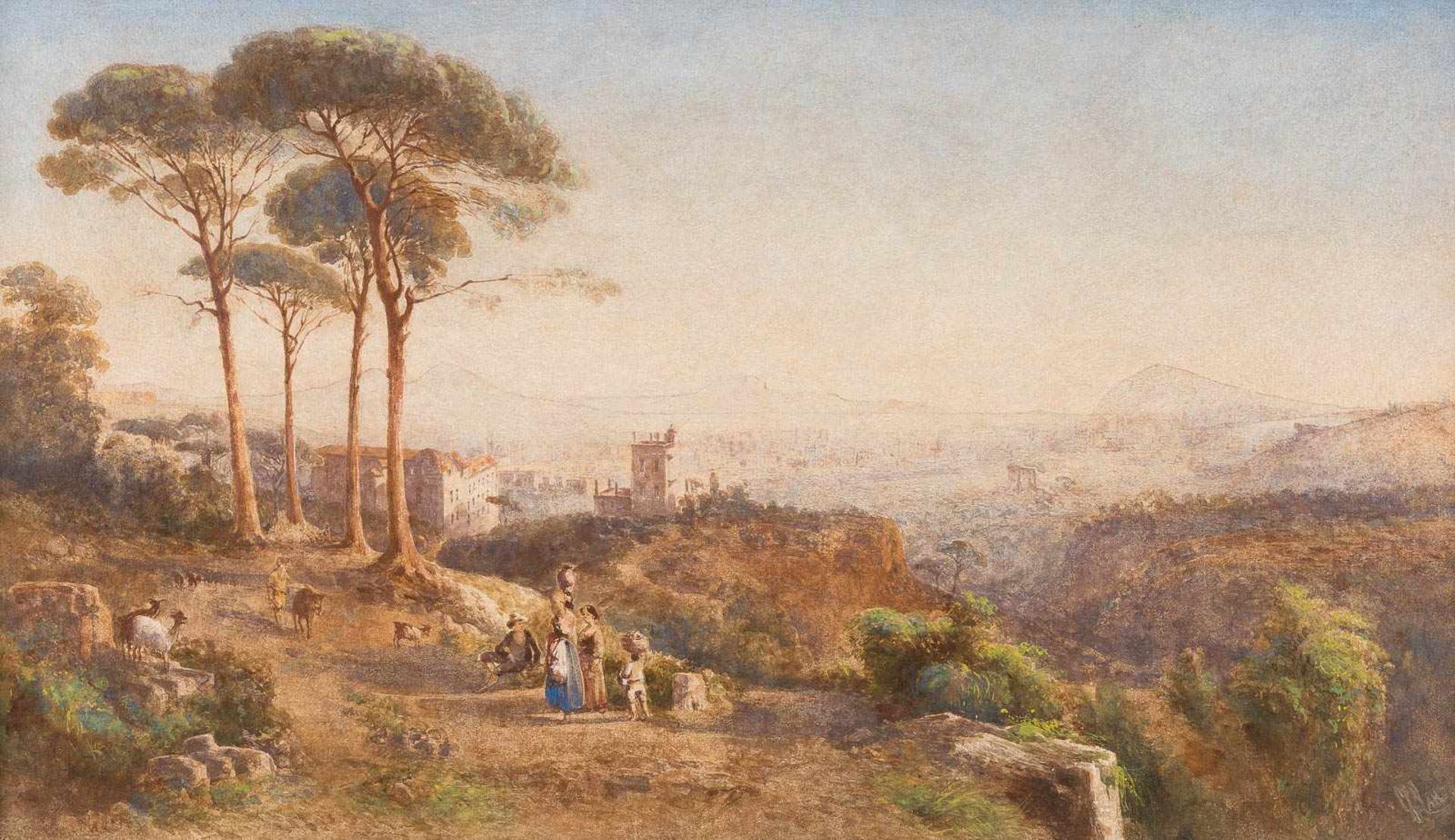 GIOVANNI GIORDANO LANZA (ATTR.) 1827 Neapel - 1890 ebenda NEAPOLITANISCHE LANDSCHAFT MIT