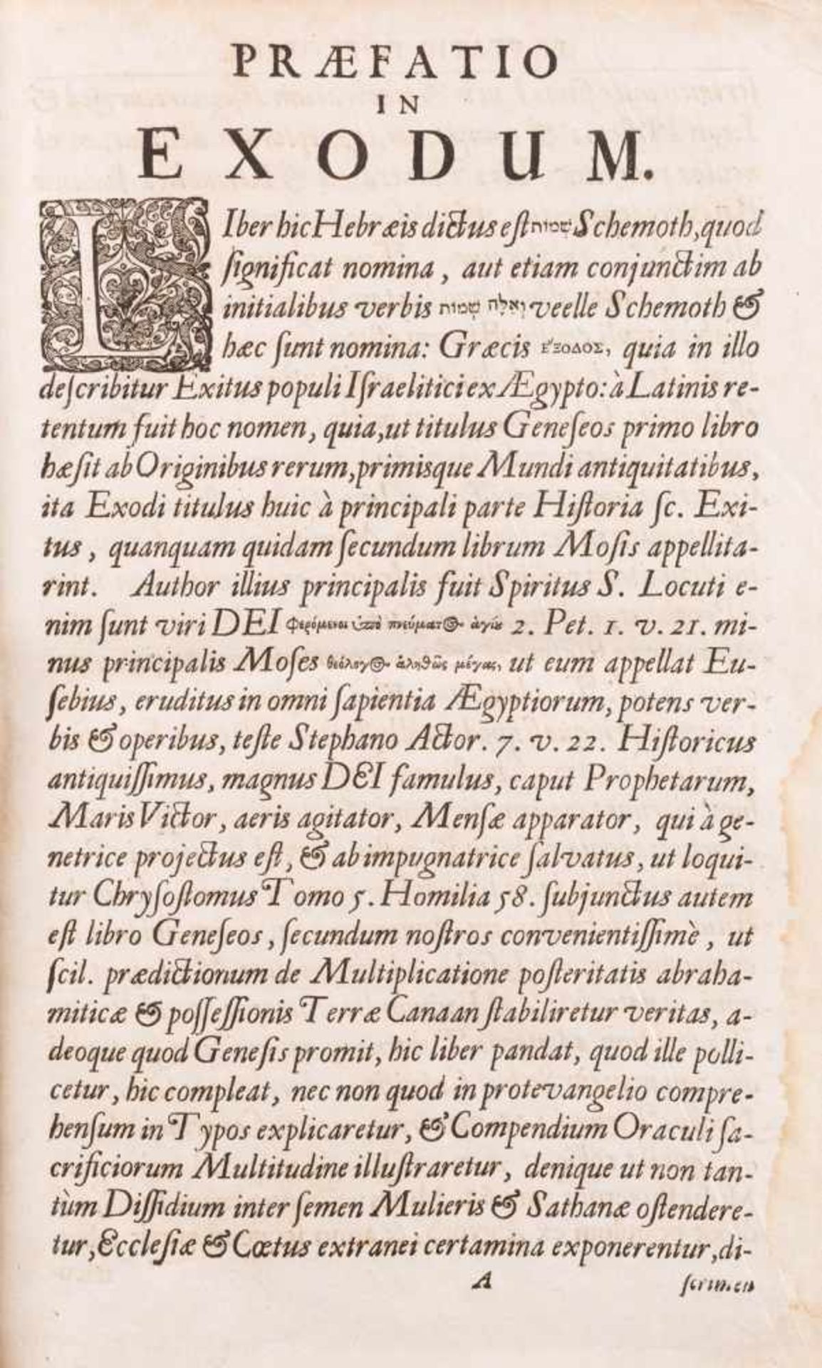 COMMENTARII IN PENTATEUCHUM PARS SECUNDA SIVE COMMENTARIUS IN EXODUM Johann Adam Osiander, - Bild 3 aus 3