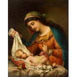 HANS ZATZKA (ATTR.) 1859 Wien - 1945 ebenda Maria mit Kind Öl auf Leinwand. 79 x 63,5 cm. Bezeichnet