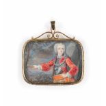 SEHR FEINE PORTRÄT-MINIATUR VON WILHELM IV. VON ORANIEN UND NASSAU (1711-1751) Niederlande, nach