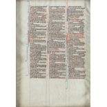 BIBELFRAGMENT Nach dem Vorbild französischer Handschriften des ausgehenden 15. Jh. Einzelseite mit