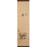 MURASE SOSEKI (ATTR.) 1822 - 1877 KAKEMONO 'VOGEL UND SCHNEEBEDECKTER KIEFERZWEIG' Japan, um 1900