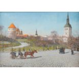 ANDREJ AFANASIEWITSCH JEGOROW 1878 Arrokula bei Tallinn - 1954 Tallinn STRASSENANSICHT VON TALINN