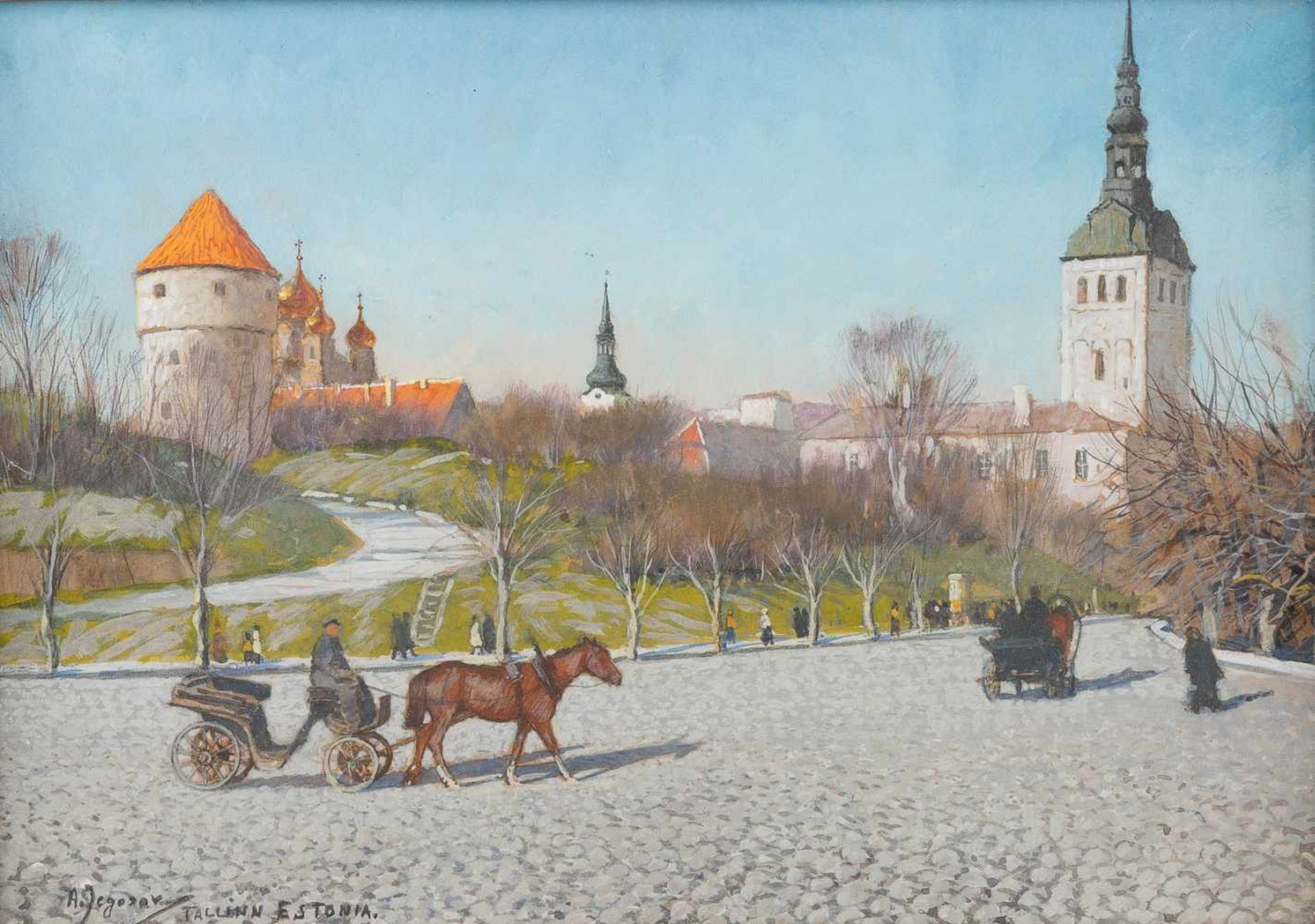 ANDREJ AFANASIEWITSCH JEGOROW 1878 Arrokula bei Tallinn - 1954 Tallinn STRASSENANSICHT VON TALINN