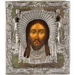 IKONE MIT DEM MANDYLION MIT VERMEIL-OKLAD Russland, Ende 17. Jh. (Ikone), Russland, Nischni-