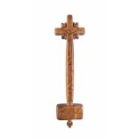 KOPTISCHES HANDKREUZ MIT DER KREUZIGUNG CHRISTI Äthiopien, 19./20. Jh. Holz, geschnitzt und