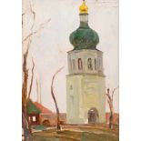 GEORGIJ GRIGORIEWITSCH NISSKIY 1903 Nowobelitza/ Weißrussland - 1987 Moskau 'MYSCHKIN. KIRCHE' Öl