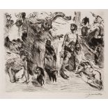 LOVIS CORINTH1858 Tapiau/Ostpreußen - 1925 ZandvoortMENSCH UND TIER Radierung auf festem Papier