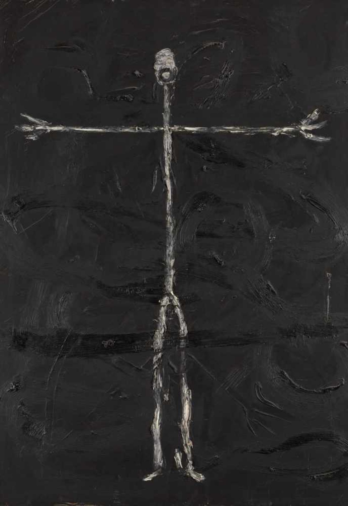 FRANZ HITZLER1946 Thalmassing/RegensburgOHNE TITEL (1977) Öl auf Leinwand. 85 x 60 cm. Verso: Auf