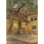 MAX MERKER1861 Weimar - 1928 ebendaDAS LANDHAUS IM SONNENLICHT Öl auf Leinwand. 88 x 65 cm (R. 100,5