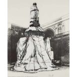 CHRISTO1935 Gabrowo/Bulgarien'WRAPPED MONUMENT TO LEONARDO, PROJECT FOR PIAZZA DELLA SCALA,