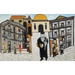 NATAN HEBER1902 Zloczew (Polen) - 1975 Haifa (Israel)'SUKKOT' Öl auf Holzplatte. 47 x 75 cm (R. 50 x