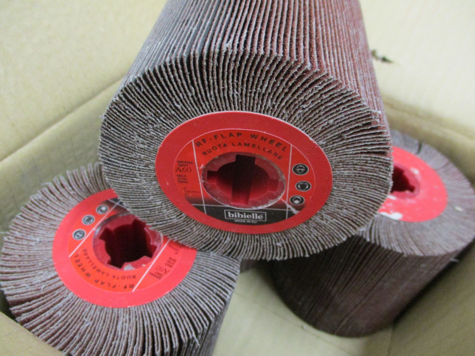 4 x Boxes of Bibielle RF0613 Abrasive Wheels, Aluminium Oxide 100 x 100 Grit P60 (16 x Wheels in - Image 2 of 4