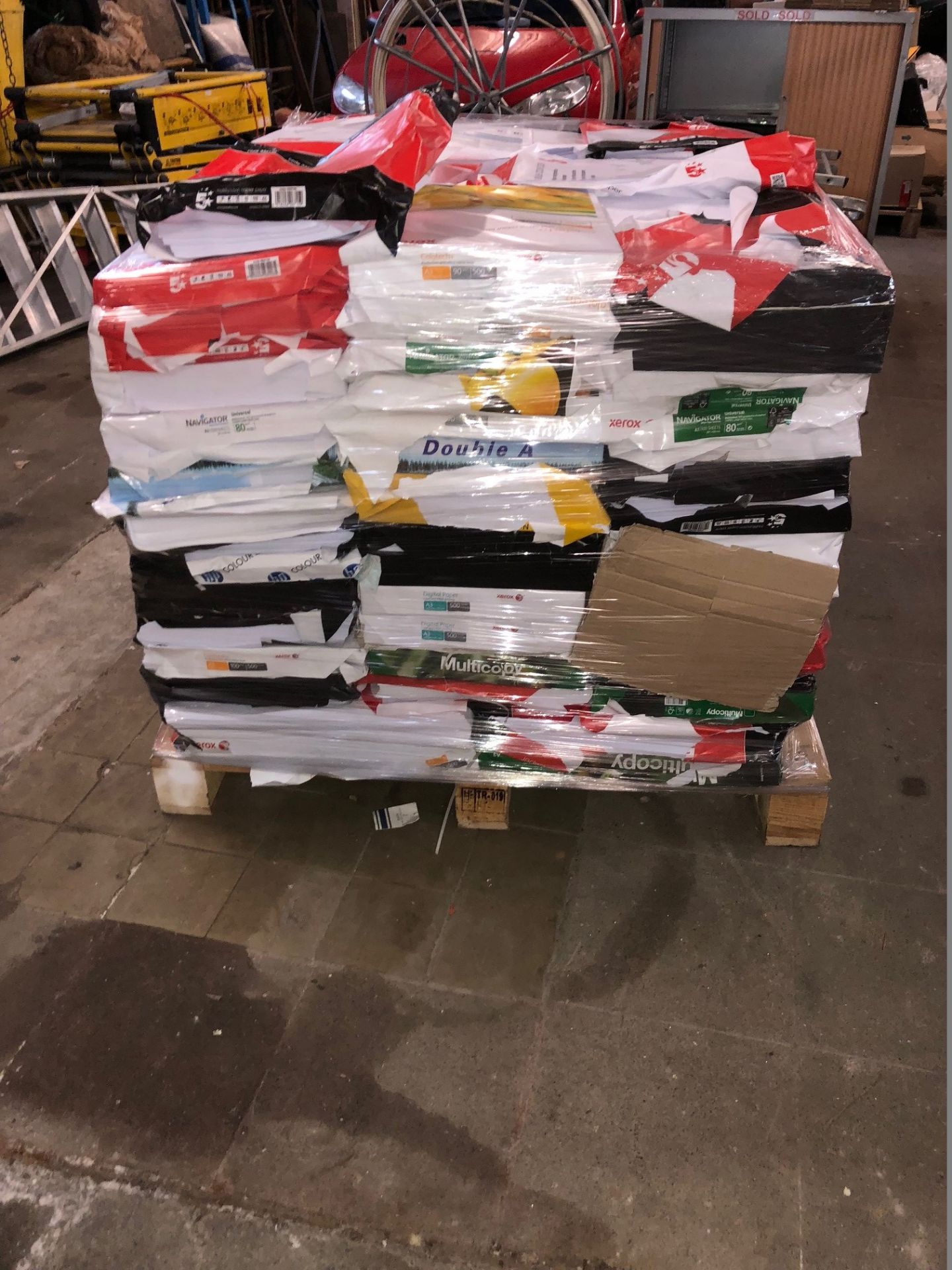 1 x Pallet of Mixed A3 Paper - Approximately 100 Reams in Total