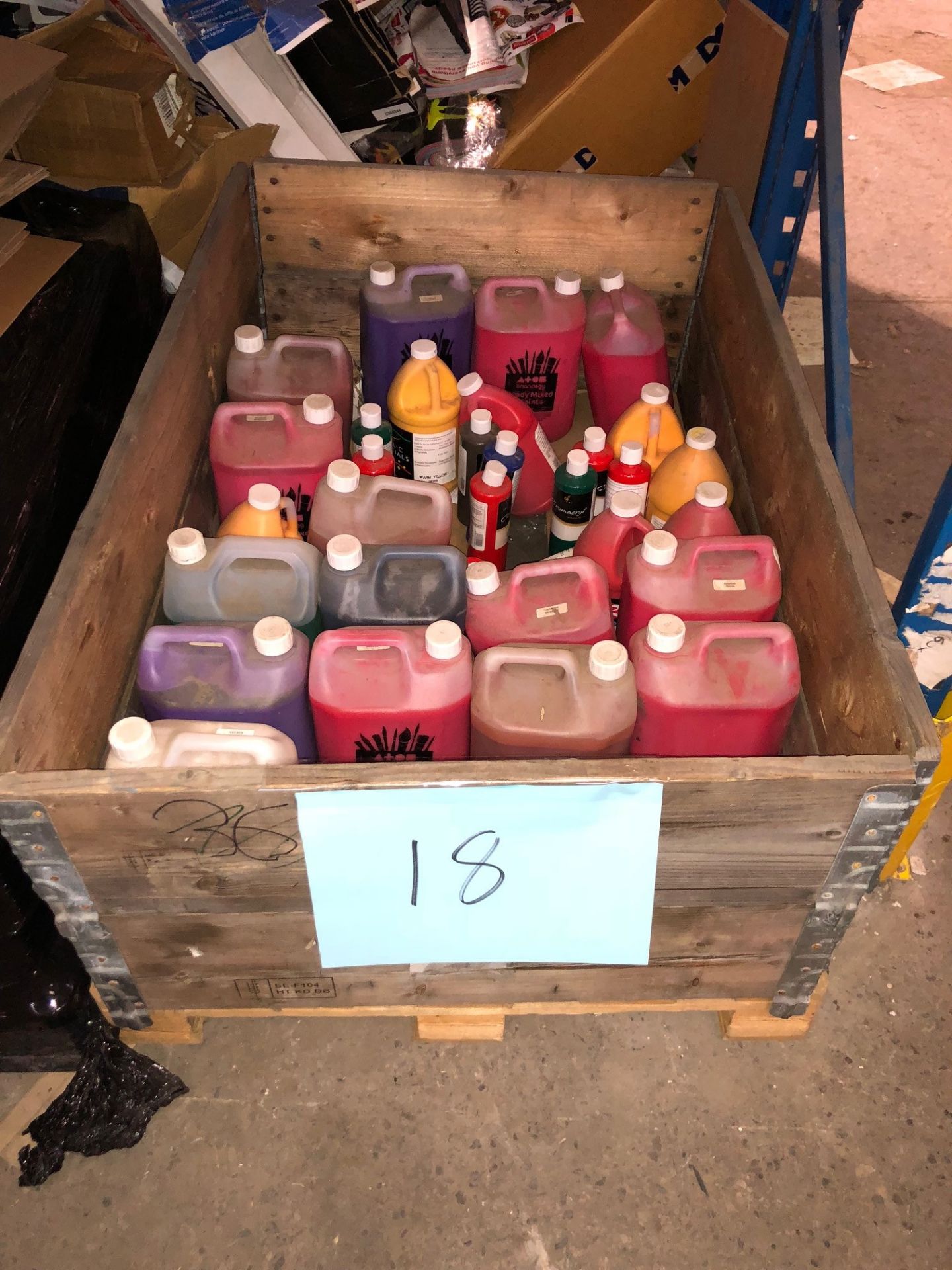 1 x Pallet of Mixed Brian Clegg/Chromacryl Arts & Craft Paints - Approximately 30 Bottles in Total -