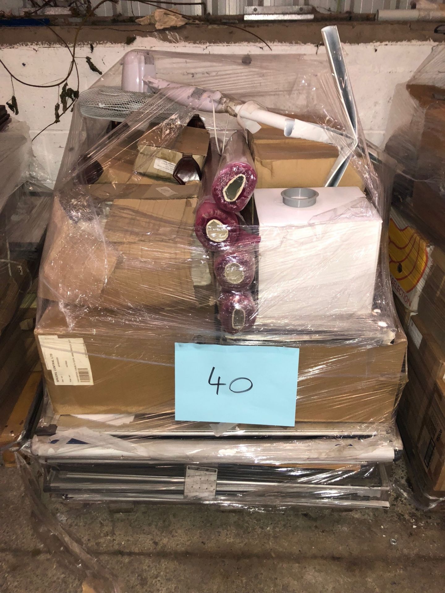 1 x Pallet of Mixed Stock/Stationery Including Whiteboards, Gift Wrap, Electricals & Various Other