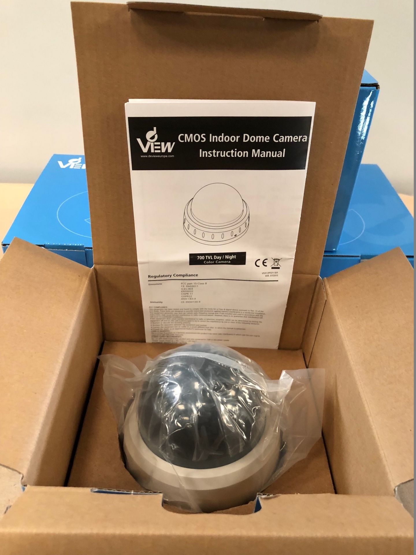 4 x dView CMOS Indoor Dome Cameras - 700TVL, SDN, PAL, 3.6mm - Model MD3SPC736T (Brand New & Boxed)